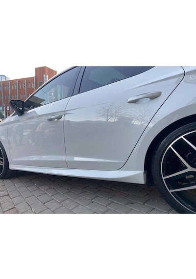 Seat Leon Mk3 Aero Yan Marşpiyel Seti Plastik 2 Adet Mat Siyah 2012-2020 Karlık+ek+bodykit