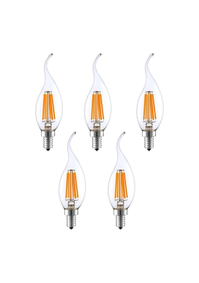 Rustik E14 Led Ampul Kıvrık Uç 6w 3000k Gün Işığı 5'li Erd-83