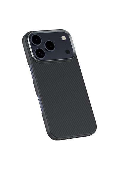 Apple iPhone Uyumlu 18 Pro Kılıf Karbon Fiber M-safeli Benks Armor Air Yüksek Kamera Çerçeve C1 600d Kevlar Siyah