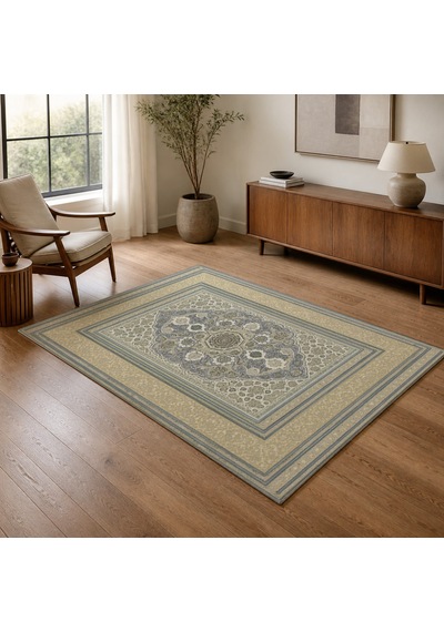 Kartela Halı Vina Halı Jüt Taban Dokuma Halı Açık Gri - 200 X 300 Cm