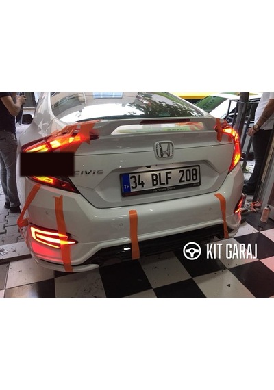 Kit Garaj Honda Civic Fc5 Turbo Arka Tampon Ek Arka Ek 2016-2021 Boyasız