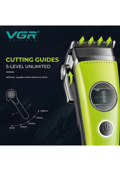 Vgr V-880c Profesyonel Bldc Motorlu Şarjlı Saç Kesme Makinesi - Seramik Bıçaklı, Standlı