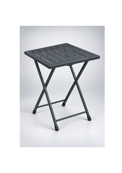Katlanır Metal Balkon Bahçe Bistro Masa 50x50 Cm Kare Masa 75 Cm Füme 1649