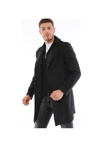 Plt8401 Dewberry Erkek Palto-antrasit Antrasit
