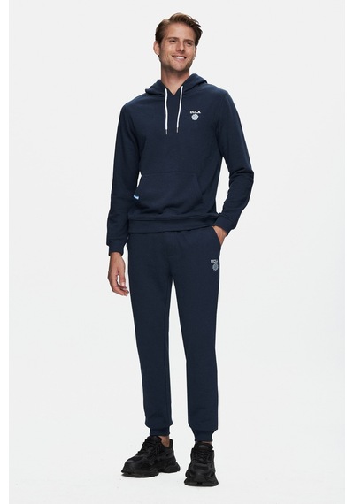 Ucla Nevada Lacivert Kapüşonlu Baskılı Standard Fit Erkek Sweatshirt Lacivert