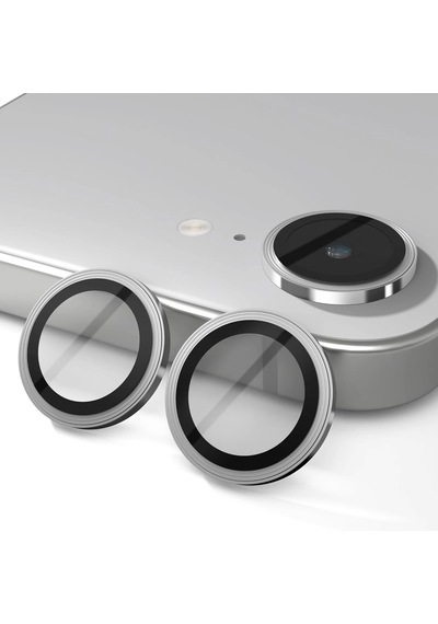 Forzacase İphone 17e İle Uyumlu Kamera Camı Lens Koruyucu Halka Seti - Fc381 Gümüş