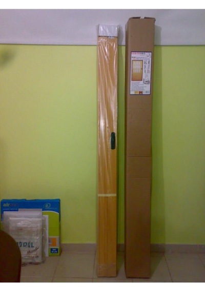 1 Sıra Camlı Akordeon Kapı, Meşe Ahşap Desenli, 72x215cm