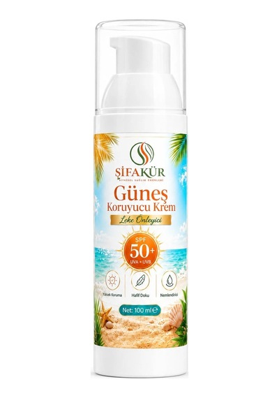 Güneş Kremi SPF 50+ 100 ml UVA UVB Filtreli Arbutin ve Hyaluronik Asitli Nemlendirici