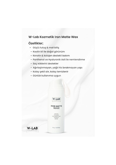 W-Lab Cosmetics Iron Matte Wax 110 Gr