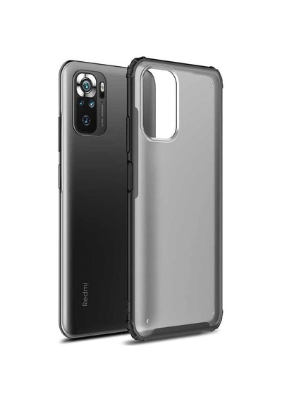 Xiaomi Poco M5s İçin Kılıf Frosted Frame Siyah Poco M5s İle Uyumlu Kılıf - Siyah Diğer