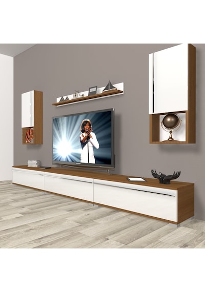 Decoraktiv Eko 270ta Mdf Tv Ünitesi Tv Sehpası Ceviz - Beyaz