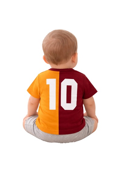 Galatasaray Metin Oktay Pamuklu Bebek T-shirt Sarı - Kırmızı
