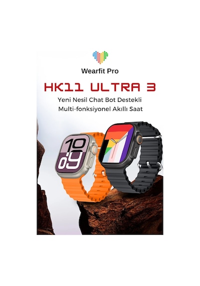 Wearfitpro Hk11 Ultra3 Yeni Nesil Chat Bot Destekli Yeni Özelliklere Sahip 49mm Amoled Ekran Akıllı Saat