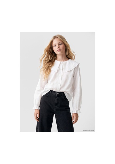 LC Waikiki Alıta Cıty Farkıyla Lcw Kids Beyaz Nakışlı Standart & Regular Kız Çocuk Gömlek Beyaz - 928798516 Beyaz LC Waikiki Alıta Cıty Farkıyla Lcw Kids Beyaz Nakışlı Standart & Regular Kız Çocuk Gömlek Beyaz - 928798516 Beyaz