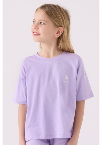 U.S. Polo Assn. U.s. Polo Assn Kız Çocuk Mor Bermuda Takım Us1848-c-v27 Mor