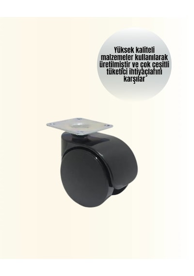 Hubrendy Tekno Çok Amaçlı Kilitsiz Masa Ayağı Tekerleği 6 Cm 16063626