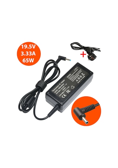 HP Uyumlu Mavi Uçlu 19.5V 3.33A 65W Laptop Adaptör Şarj Aleti N11.40952
