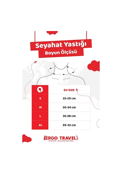 Viscofoam Lux Ortopedik Seyahat Yastığı Visco Boyun Destekli Seyahat Yastığı - Mavi| Ergo Travel