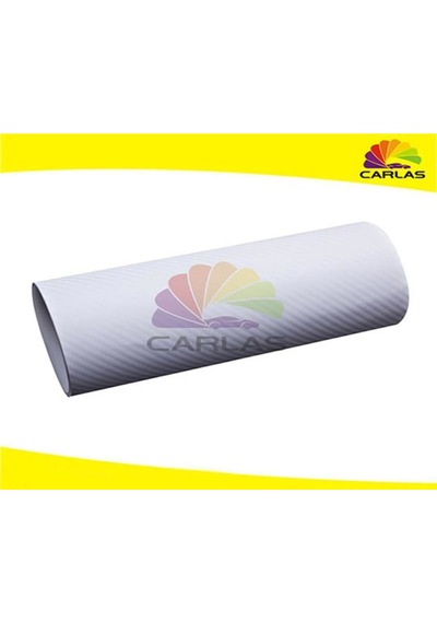 Oto Karbon Kaplama Folyo Hava Kanallı Beyaz 152Cm X 2M