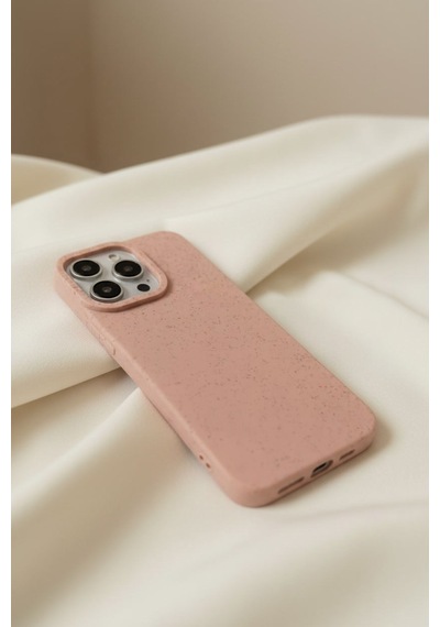 Apple iPhone Uyumlu 15 Pro Max İçin Darbeye Dayanıklı Pudra Pembe Renkliı Silikon Telefon Kılıfı Resimdeki