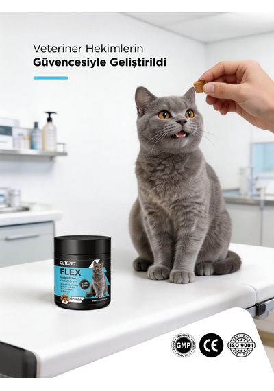 Cutepet Flex Kedi Eklem Ve Kemik Sağlığı Tableti 60 Adet Glukozamin Kondroitin Msm Destekli