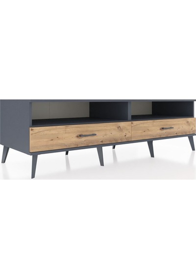 Kronos Tv Ünitesi 2 Raflı 2 Çekmeceli 176x59x51 Antrasit-antrasit/çam Antrasıt/atlas Çam Kronos Tv Ünitesi 2 Raflı 2 Çekmeceli 176x59x51 Antrasit-antrasit/çam Antrasıt/atlas Çam