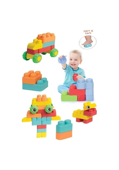 36 Parça Soft Maxi Mega Blok Çocuklarınız İçin Güvenli Eğlence Yumuşak Ve Eğitici Bebek Blokları