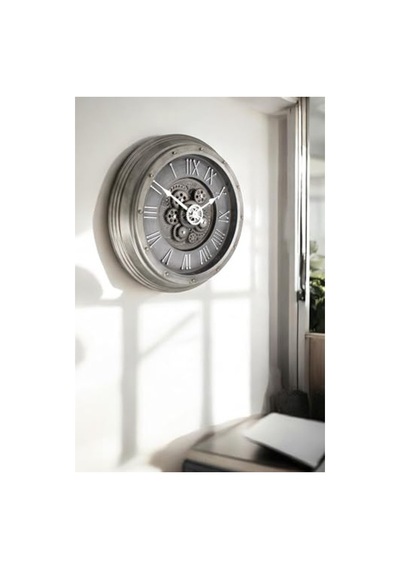Antik Eskitme Kadranlı 40 Cm Duvar Saati, Şık Ve Fonksiyonel 0240-keçe-şekilli-48cm