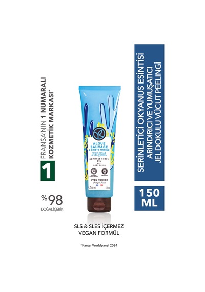 Yves Rocher Jel Dokulu Vücut Peelingi-arındırıcı&yumuşatıcı&serinletici Okyanus Esintisi-sls,sles İçermez,vegan- 150 Ml