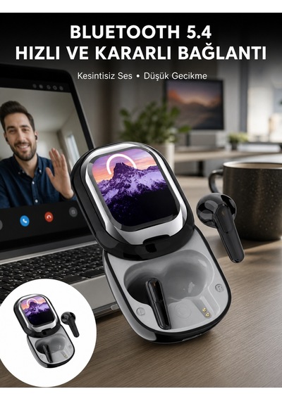 Enc Destekli Bluetooth 5.4 Kulaklık Eq Ayarlı, Akıllı Kutulu - Lisinya Standart
