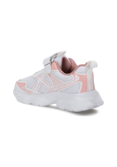 Slazenger Fast Track I Kız Çocuk Cırt Cırtlı Beyaz / Pembe Günlük Spor Ayakkabısı Beyaz - Pembe