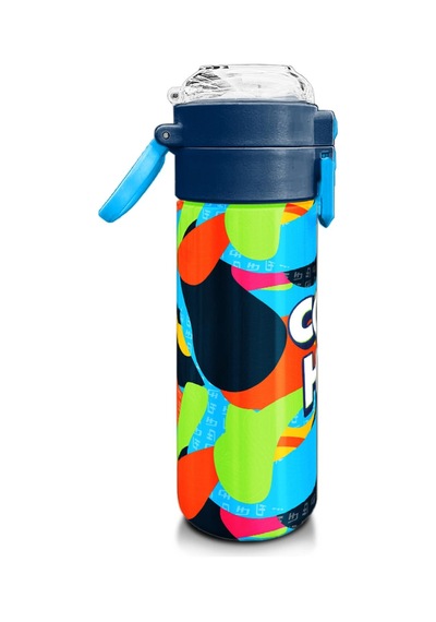 Coral High Kids Grafiti Desenli Pipetli Ve Direkt İçim Çelik Termos 500 Ml 31993 Mavi - Beyaz