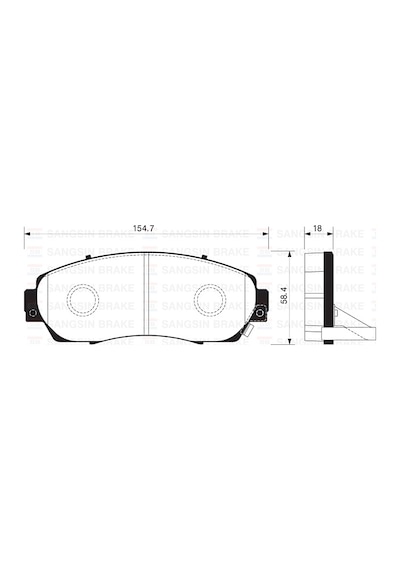Sangsın Sp2115a Ön Balata Disk Honda Cr-v 15 Üstten Delikli 45022t0aa00-45022t0aa01-45022tk8a00 1 Takım -ıdır
