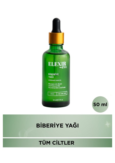 Saç Dökülmesine, Masaja Ve Kas Ağrılarına Karşı Etkili Bitkisel %100saf Biberiye Yağı-50ml