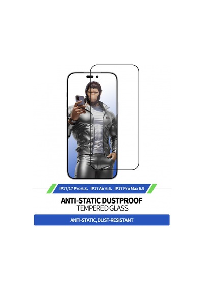 Apple Uyumlu   iPhone 17 Air Full Cover Hd Glass Anti-statik Hd Cam Ekran Koruyucu