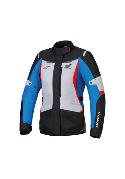 Alpinestars Honda Stella St-1 Wp Korumalı Kadın Motosiklet Montu Gri Siyah Mavi
