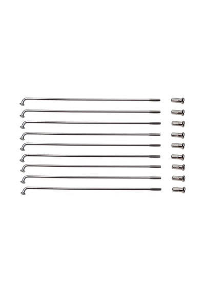 Bike And Art 2.5mm X 281mm Tel Ve Krom Tel Başı Paslanmaz 80 Adet Gümüş