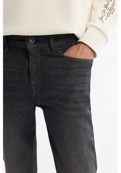 Avva Erkek Siyah Klasik Bel Eskitme Yıkama Elastan Rio Skinny Fit Jean Pantolon A42y3524