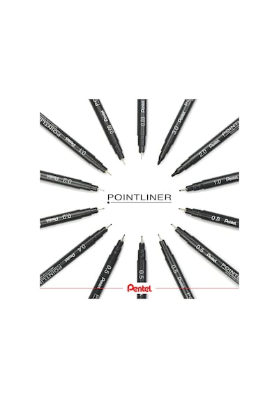 Pointliner S20p-03a, Fineliner, Siyah, Su Geçirmez Ve Solmaz, 0,03 Mm, 1 Adet Tekli Paket