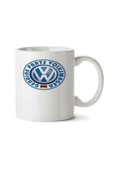Volkswagen Logo İki Tarafı Baskılı Kupa Bardak Çok Renkli