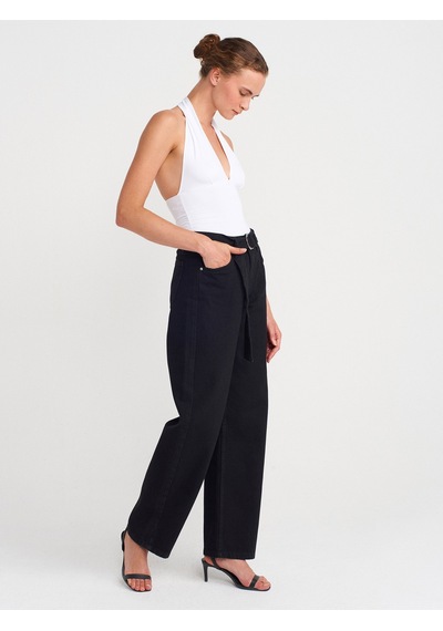 Dilvin 31968 Büzgülü Halter Yaka Top-beyaz Beyaz