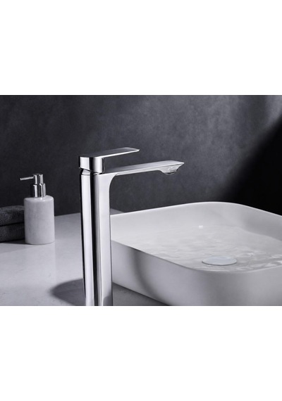 Moda Uzun Lavabo Bataryası Parlak Krom