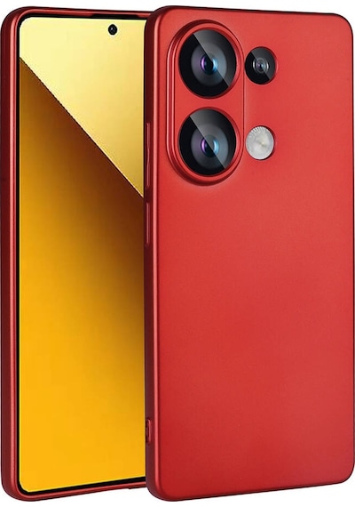 Kilifone - Xiaomi Uyumlu Poco M6 Pro 4g - Kılıf Mat Renkli Esnek Premier Silikon Kapak - Kırmızı