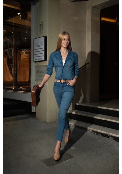 Banny Jeans Kadın Mavi Jean Tulum Pantolon