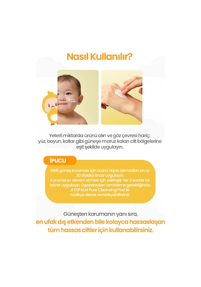 Bebek Ve Çocuklar İçin Mineral Filtreli Güneş Kremi Atopalm Zinc Mild Up Sun Cream Spf50+ Pa++++