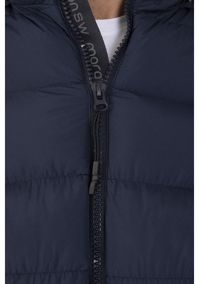 Maraton Sportswear Regular Erkek Kapşonlu Uzun Kol Basic Lacivert Mont 21262-lacivert Lacivert