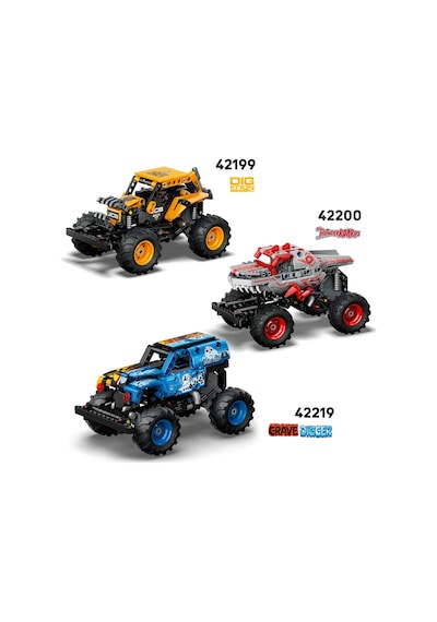 LEGO® Technic Monster Jam™ Sparkle Smash™ Çek–Bırak 42220 – 7 Yaş ve Üzeri için Orijinal Detaylar İçeren Oyuncak Yapım Seti (243P)