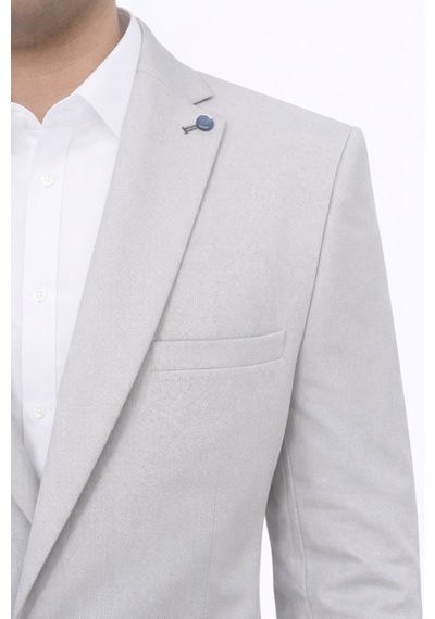 Plus Scorpion Taş Rengi Slim Fit Erkek Blazer Ceket Modern Ofis & Davet Stili Taş