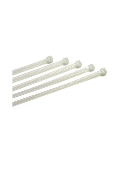 Hes Beyaz Plastik Cırt Kelepçe 3,6x200 1 Paket 100 Adet