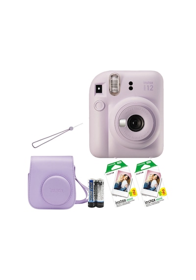 Fujifilm Instax Mini 12 Fotoğraf Makinesi + Askı + Pil + Çanta + 40'lı Film
